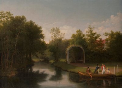 Laube im Park des Sanderumgård Herrenhauses von Christoffer Wilhelm Eckersberg